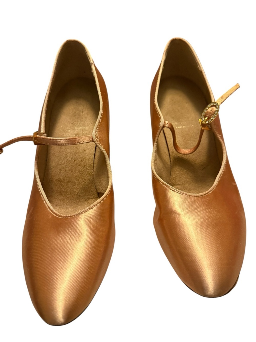 Supadance Gold Satin Ballroom Dance Shoes UK 7.5/US Women’s 9.5 Smooth Standard